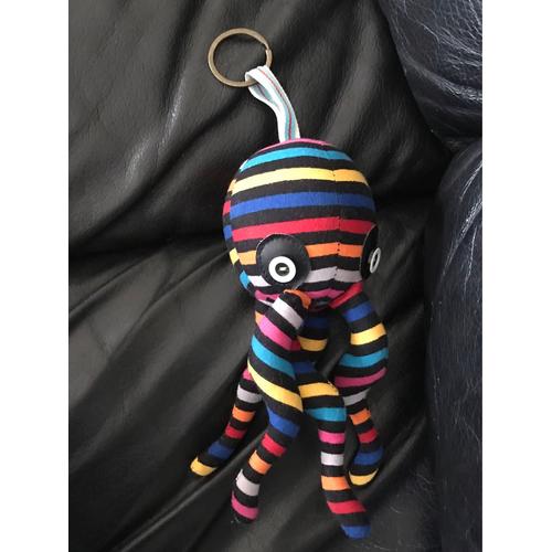 Doudou Peluche Pieuvre Multicolore Véruz 18cm