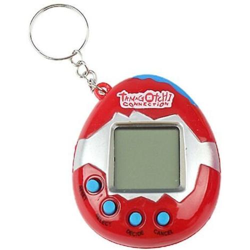 Thsinde Beau Rétro Tamagochi Réseau Électronique Pet Jouets Jeu Virtuel Nostalgique Des Années 90 Cadeau-Rouge