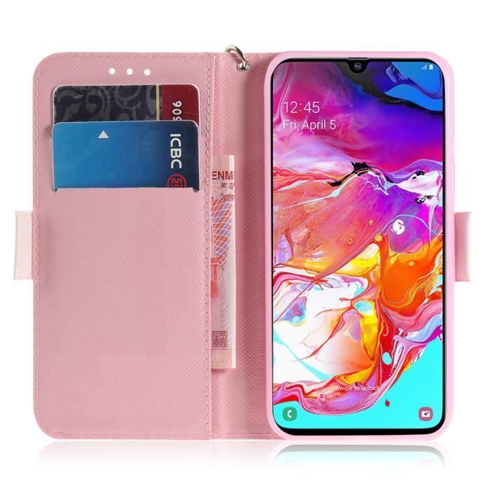 Pour Housse Samsung Galaxy A70 Avec Support Rtro 3d Portefe... - 2