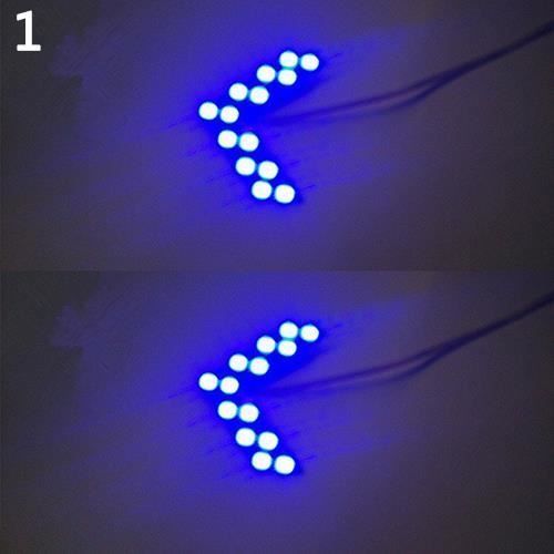 2 Pcs Accessoires De Voiture 14smd Leds Rétroviseur Indicateur De Clignotants Feux Bleu