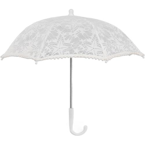 Parapluie en Dentelle, Parasol en Dentelle de Mariage Blanc, Parasol en Dentelle de Mariée Vintage Fabriqué pour Accessoires Photo pour Enfants, Accessoire de Costume pour Dame