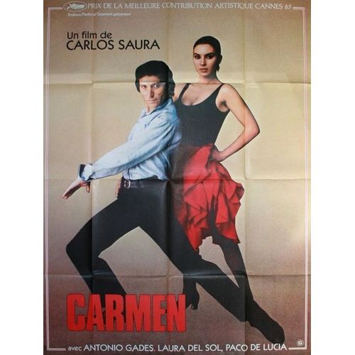 Carmen - Affiche Originale De Cinéma - Format 120x160 - De Carlos Saura Avec Antonio Gades, Laura Del Sol, Paco De Lucia - Année 1983
