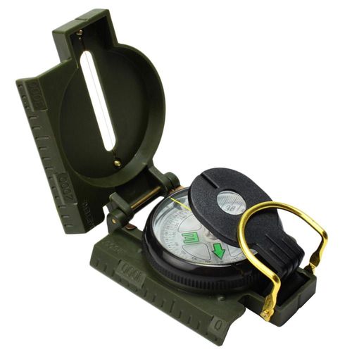 Boussole Militaire Portable Vert Lentille Pliante Boussole Métal Militaire Marche Lentille Extérieure Camping Boussole