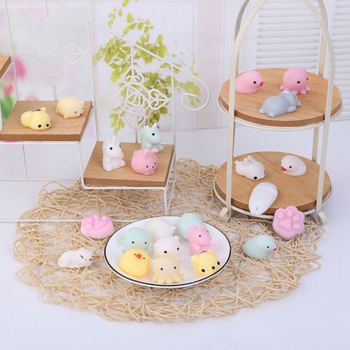Etmakit Mini Doux Kawaii Jouet Spongieux Fidget Main Serrer Pince Téléphone Chat Anti-Stress Décor Animaux Jouets Anti Stress
