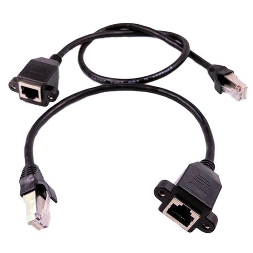 Haute qualité 0.3m 1m 8Pin RJ45 câble mâle à femelle vis panneau montage Ethernet LAN réseau 8 broches câble d'extension