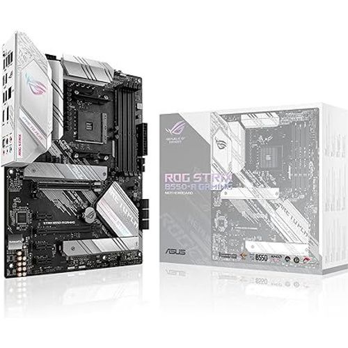 ASUS ROG STRIX B550-A GAMING - Carte-mère - ATX - Socket AM4 - AMD B550 Chipset - USB-C Gen2, USB 3.2 Gen 1, USB 3.2 Gen 2 - 2.5 Gigabit LAN - carte graphique embarquée (unité centrale requise) -...
