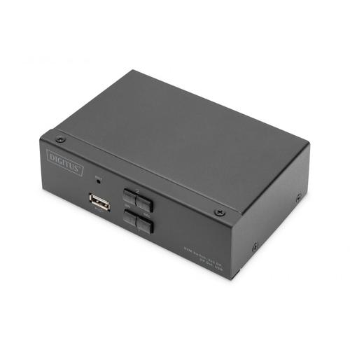 Digitus Commutateur Kvm, 2x1 (dp, Dp Out, Usb)