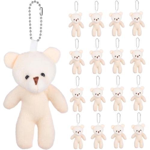 18 Pcs Poupée Ours En Peluche Porte-Clés Poupée Ours Pendentifs Porte-Clés De Sac À Main Mini Peluche Jouets Pour Filles Jouet Ours Pour Les Enfants Charmes De Sac À Dos Doux