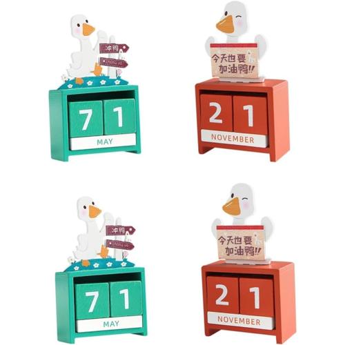 4 Pièces Ornement De Calendrier En Bois Calendrier De L'avent De Noël Cadeau Du Nouvel An 2021 Enfants Calendrier De Table Calendrier De L'arbre De Noël Bureau Accessoires Démodé