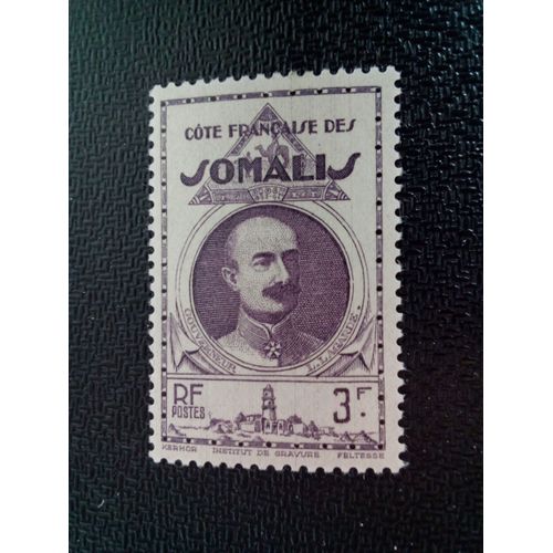 Timbre Côte Des Somalis - Protectorat Français Yt 166 Léonce Lagarde (1860-1936) 1938 ( 200804 )