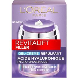 L?Oréal Paris Revitalift Filler Gel-Crème Repulpant Acide Hyaluronique, Céramides, Niacinamide & Glycérine 50 Ml 