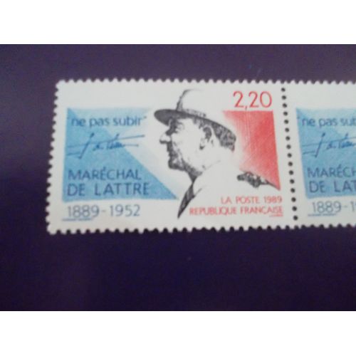 Centenaire De La Naissance Du Maréchal De Lattre De Tassigny - 1989