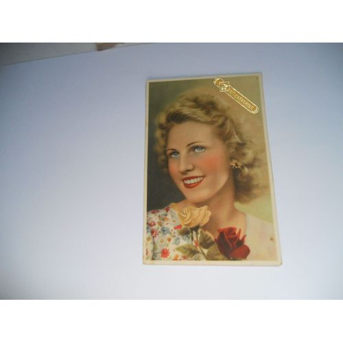 Theme Divers Carte Ancienne Couleur Edit Pc Paris Sainte Catherine Visage De Femme Et Roses /Tbe