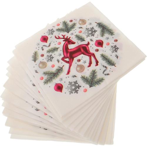 Comme Montré 120 Pièces Serviettes De Table Serviettes Imprimées Serviettes Cocktail De Noël Décoration De Noël Serviettes En Papier Serviettes De Noël Absorber L'eau Tissu Décorer