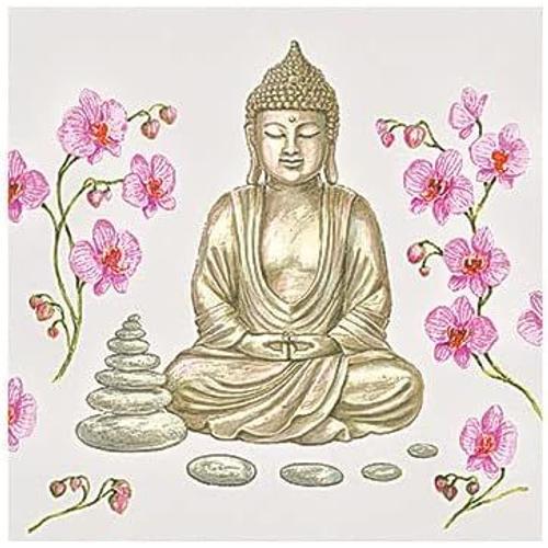 Multicolore Serviette « Bouddha Zen » 20 Pc.