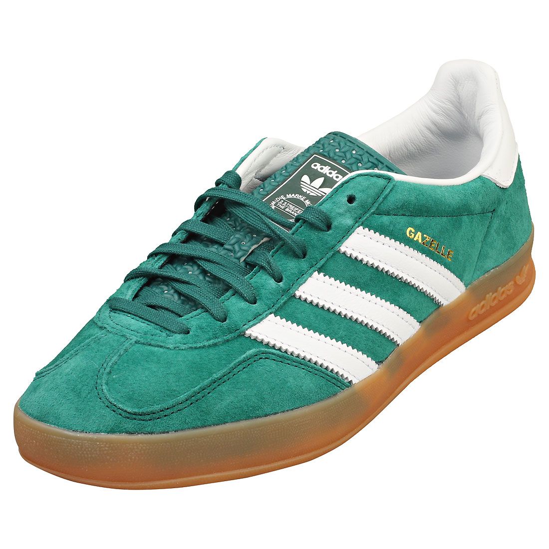 Adidas Gazelle Indoor Homme Baskets Mode Vert Blanc