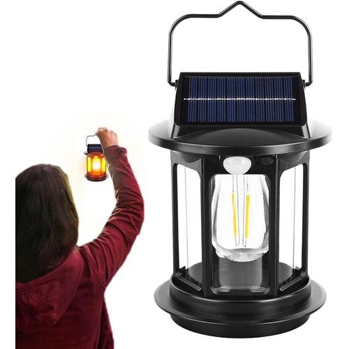 1 Lanterne De Camping Solaire, Lanterne De Camping Rechargeable, Lampe D'extérieur Portative, Lampe De Poche Solaire Étanche Usb, Lampes De Camping Solaires Suspendues Pour Patio Jardin Cour