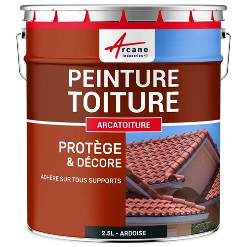 Peinture toiture tuile ciment terre cuite Gris ardoise - RAL 7015 2.5 L