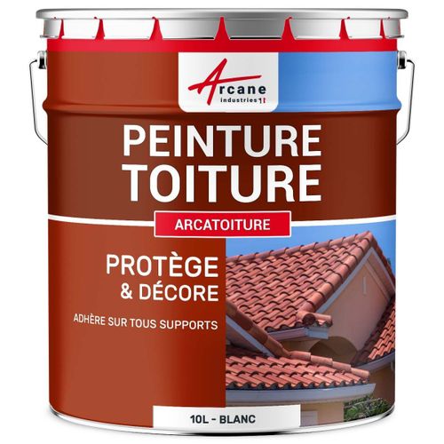 Peinture toiture tuile ciment terre cuite Blanc 10 L