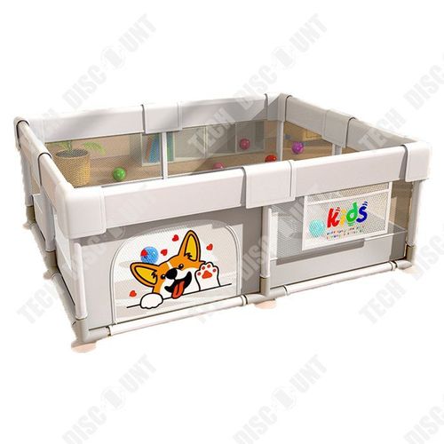 Td Parc 150x180cm Clôture Pour Enfants Avec Maille Respirant Parc Enfant Modulable Parc Enfant Pliable Parc De Jeux Enfant Interieur