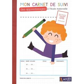 Mon Carnet De Suivi Des Apprentissages À L'école Maternelle - Lot De 5 Exemplaires