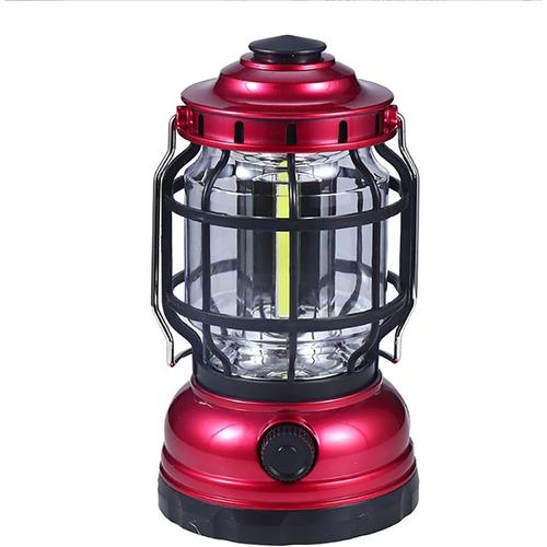 #811 Lanterne De Camping Led ¿ Lampe De Camping Portable ¿ Avec Panneau Solaire De Charge Étanche Pour Urgence En Cas D'ouragan, Randonnée, Cable Usb Inclus