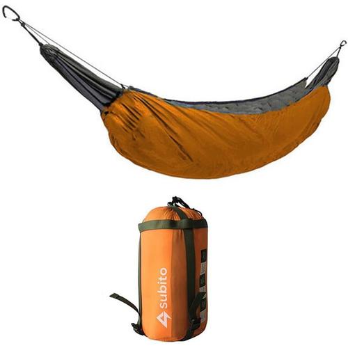 Orange Housse De Hamac Isolante Réglable Et Douce Avec Sac De Rangement Pour Randonnée En Plein Air, Survie, (Orange)