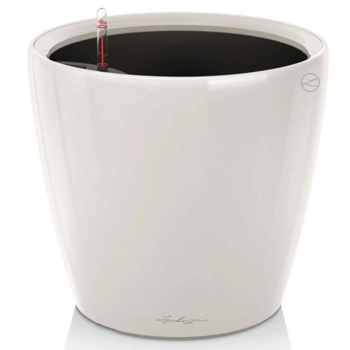 Lechuza Jardinière Classico Ls 28 All-In-One Blanc Brillant 16040
