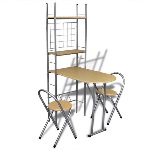 Jeu De Bar Petit-Déjeuner Pliable Avec 2 Chaises