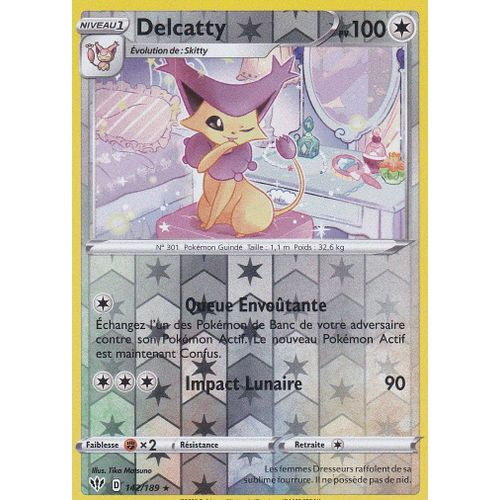 Carte Pokemon - Delcatty - 142/189 - Holo-Reverse - Épée Et Bouclier 3 Ténèbres Embrasées