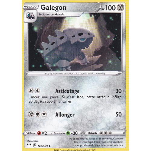 Carte Pokemon - Galegon - 122/189 - Épée Et Bouclier 3 Ténèbres Embrasées