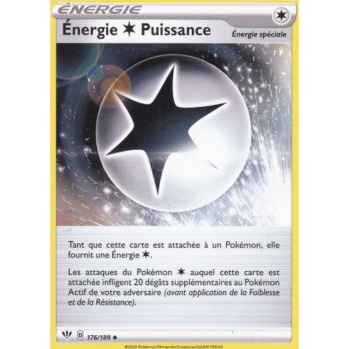 Carte Pokemon - Énergie Puissance - 176/189 - Épée Et Bouclier 3 Ténèbres Embrasées