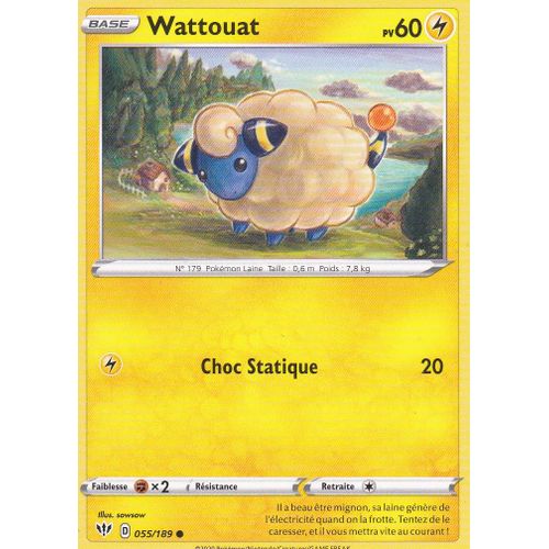 Carte Pokemon - Wattouat - 55/189 - Épée Et Bouclier 3 Ténèbres Embrasées