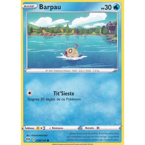 Carte Pokemon - Barpau - 38/189 - Épée Et Bouclier 3 Ténèbres Embrasées