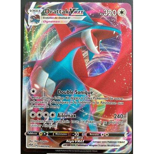 Pokemon Drattak Vmax 144/189 Fa Full Art Epée Et Bouclier 3