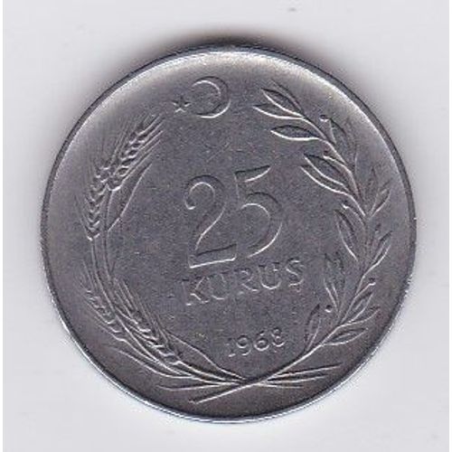Turquie 25 Kurus 1968