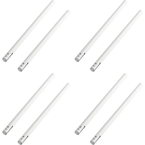 Blancx4pcs 8 Pièces Extension De Tige Pour Ventilateur De Plafond Rallonge De Tige De Ventilateur Plafond Suspendu Tige D'extension Perches Bars à Fous Se Déployer Trou Unique Le Fer Blanche