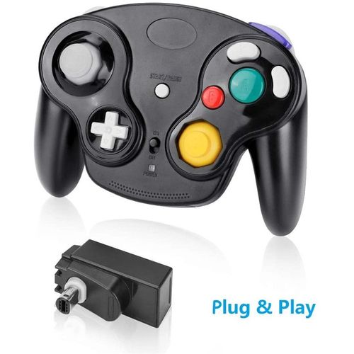Manette Sans Fil Pour Nintendo Switch Gamecube - Compatible Avec La Console De Jeux Wii - Noir