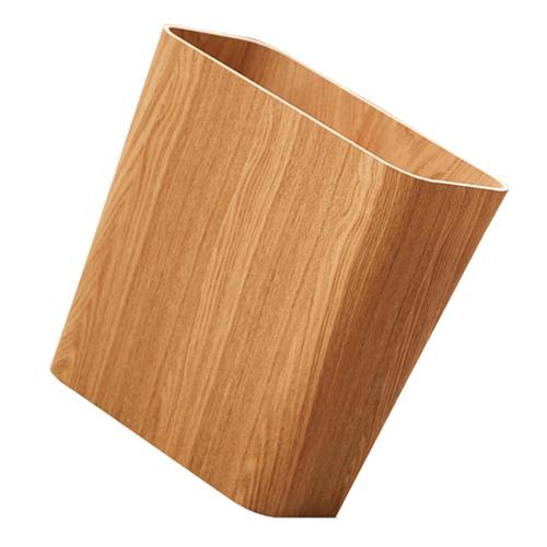 kaki Poubelle japonaise légère en bois sandwich de luxe poubelles de bureau poubelle à papier toilette sac poubelle corbeilles à papier chambre poubelle pas de couverture