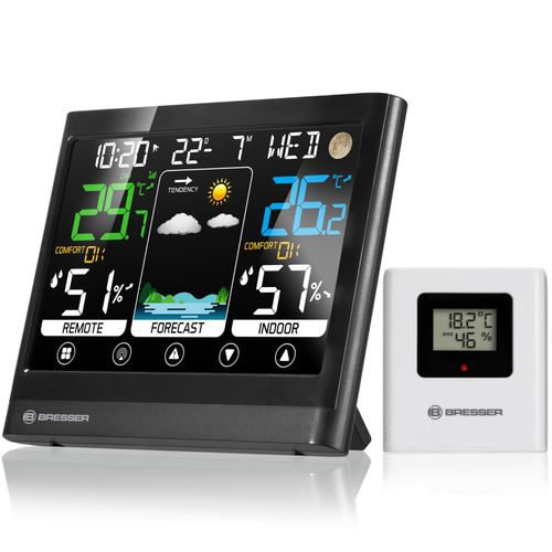 Station météo couleur BRESSER MeteoTemp BF avec écran tactile
