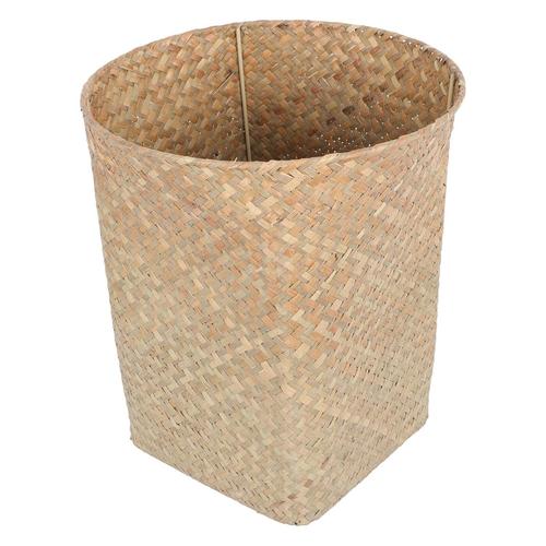 Couleur Naturelle 1 Pc Poubelle En Paille Panier A Linge Grandes Poubelles Corbeille À Papier En Saule Pots De Plantes Corbeille À Papier En Jonc De Mer Panier En Enfant Pliable Gestionnaire