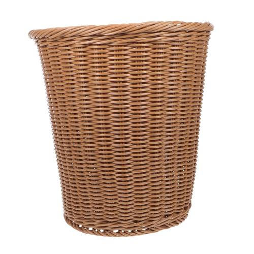 Beige 1pc Corbeille À Papier En Rotin Brun Paniers Pour Le Stockage Décor De Bureau Brun Poubelle Faux Rotin Poubelle Poubelle Pour Chambre Maison Poubelle Maison Poubelle Beige Rond