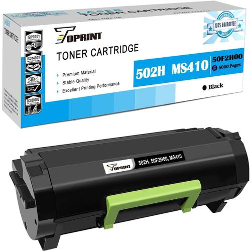 Noir Cartouche de Toner Compatible 502H 50F2H00 Haute Capacité 5000 Pages Noir pour Lexmark MS310d MS310dn MS312dn MS410d MS410dn MS415dn MS415dn MS510dn MS610de MS610dn MS610dte MS610dtn