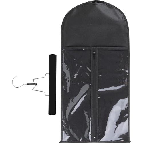 Noir Sac d'extension de Cheveux, Sac de Rangement pour Perruque avec Cintre - Sac de Perruque Anti-poussière pour Le Stockage des Extensions de Cheveux,Sac léger Respirant pour Perruque de Vrais