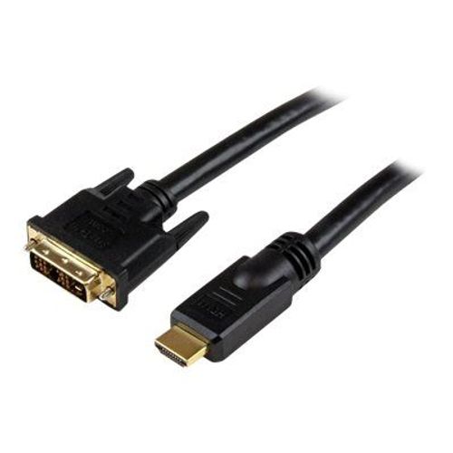 StarTech.com Câble HDMI vers DVI-D 15 m - M/M - Câble adaptateur - HDMI mâle pour DVI-D mâle - 15 m - blindé - noir