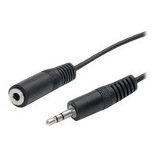 StarTech.com Câble d'extension audio stéréo de 3,5 mm (M/F) - 1,8 m - Noir (MU6MF) - Rallonge de câble audio - mini-phone stereo 3.5 mm mâle pour mini-phone stereo 3.5 mm femelle - 1.8 m - pour...