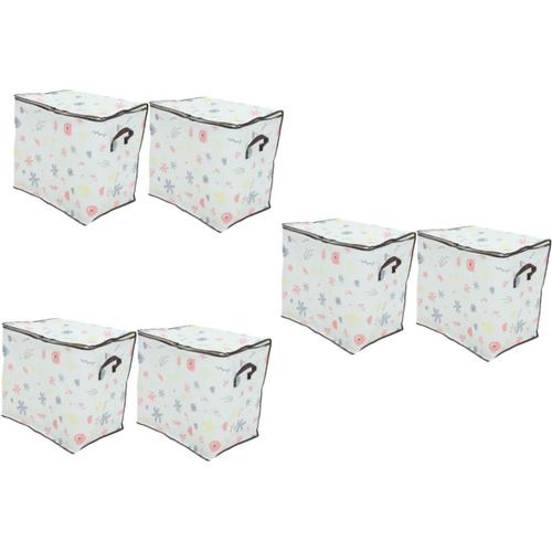 Multix3pcs 6 Pcs Armoire Boîte De Rangement Sac De Literie Sacs De Rangement Pour Vêtements Grande Capacité Sac De Rangement Pour Couette Bac De Rangement À Stockage Pour