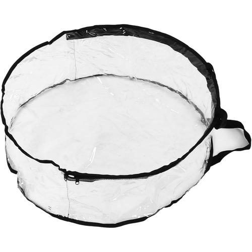 Multicolore Sac De Rangement Transparent Pour Couronne, Sac Rond En Pvc Transparent, Bord Noir, 1 Pièce