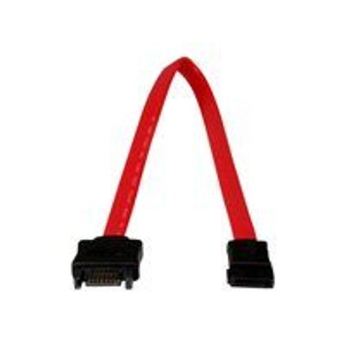 StarTech.com Cable d'extension SATA de 30 cm - Rallonge SATA de 30 cm - Câble d'extension SATA - Serial ATA 150/300/600 - SATA (P) pour SATA (R) - 30 cm - rouge - pour P/N: SATA18RA1