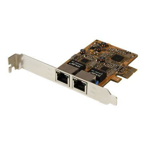 StarTech.com Carte Réseau PCI Express Gigabit Ethernet 2 ports - Adaptateur PCIe Gigabit - Adaptateur réseau - PCIe 2.0 profil bas - Gigabit Ethernet x 2